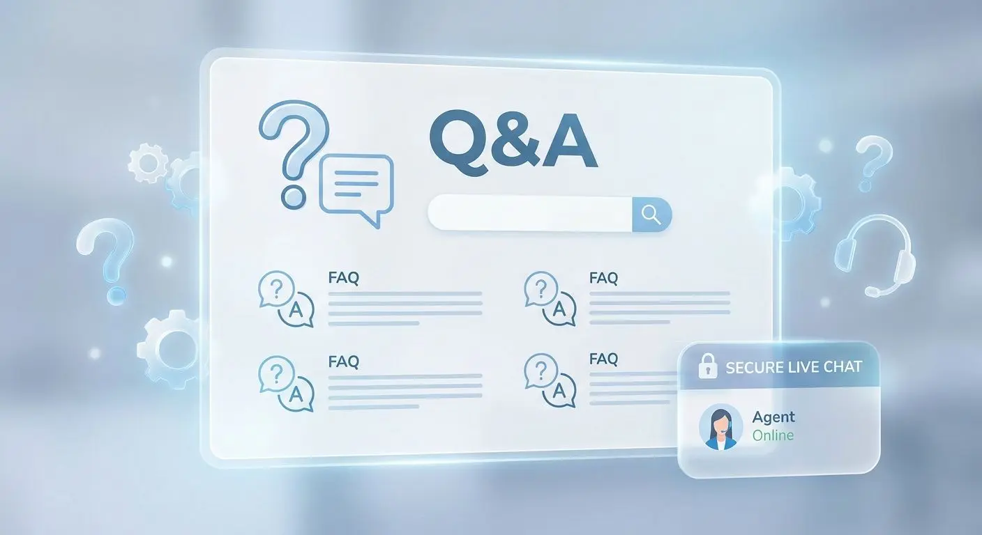 SpinBet FAQ and Support Help Centre FAQ and support chat illustration for privacy help