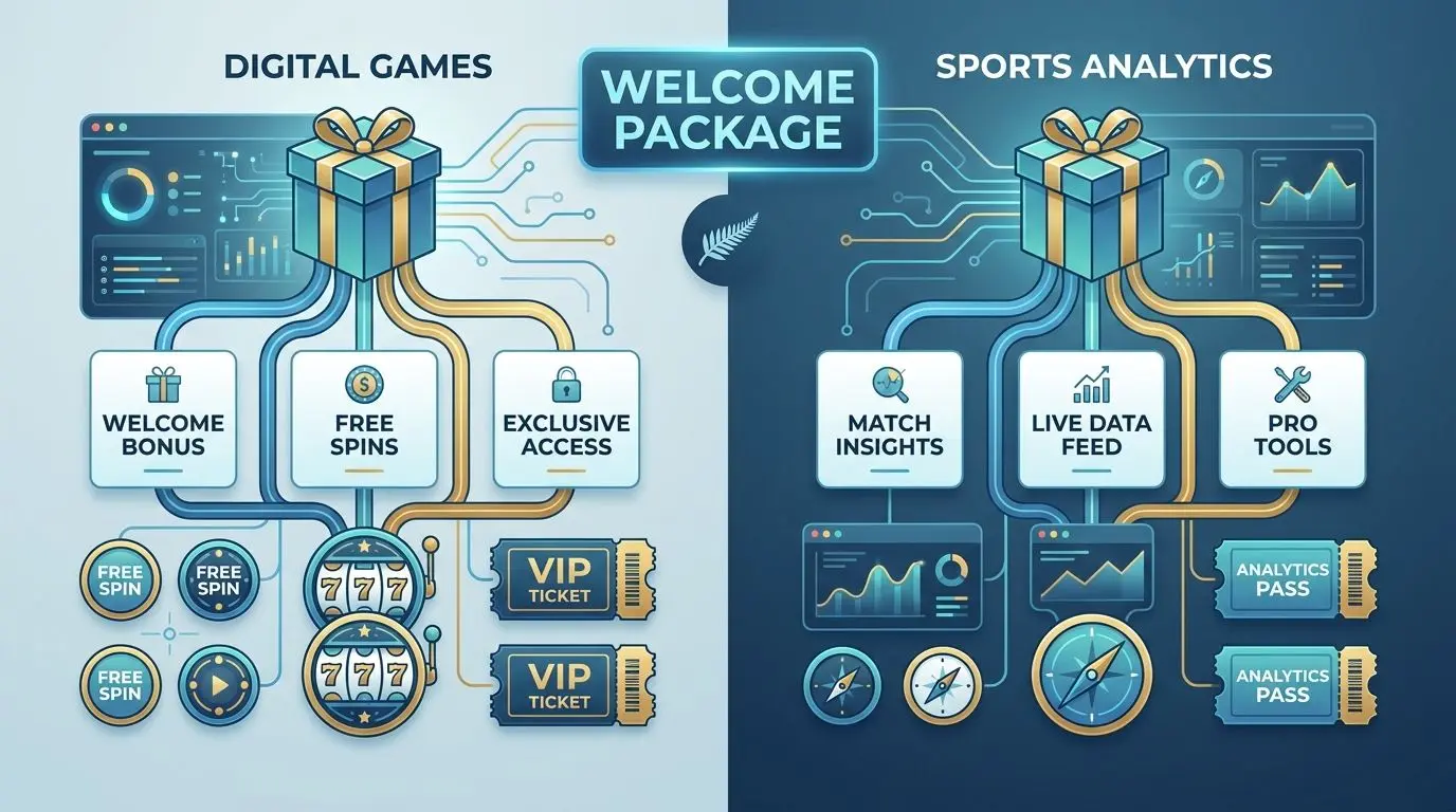Spinbet Welcome Package Structure Overview illustration of welcome package types for games and sports sections